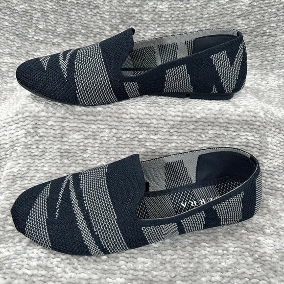 Serra Black Gray Washable Ballet Flat Slip-On Recycled Textile Shoe Size 9 - Picture 5 of 9